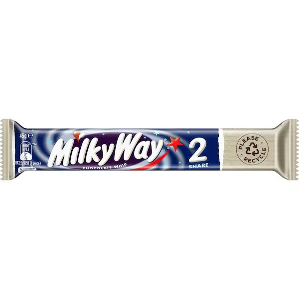 Mars Milky Way Milk 24 x 45g Chocolate Bar Nougat Kids Break Office Snack Treats