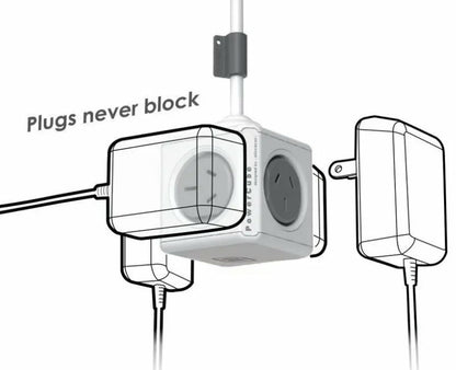 Allocacoc 5-Outlet/4-Outlet 1.5m/3m or 2x USB Original Extended PowerCube