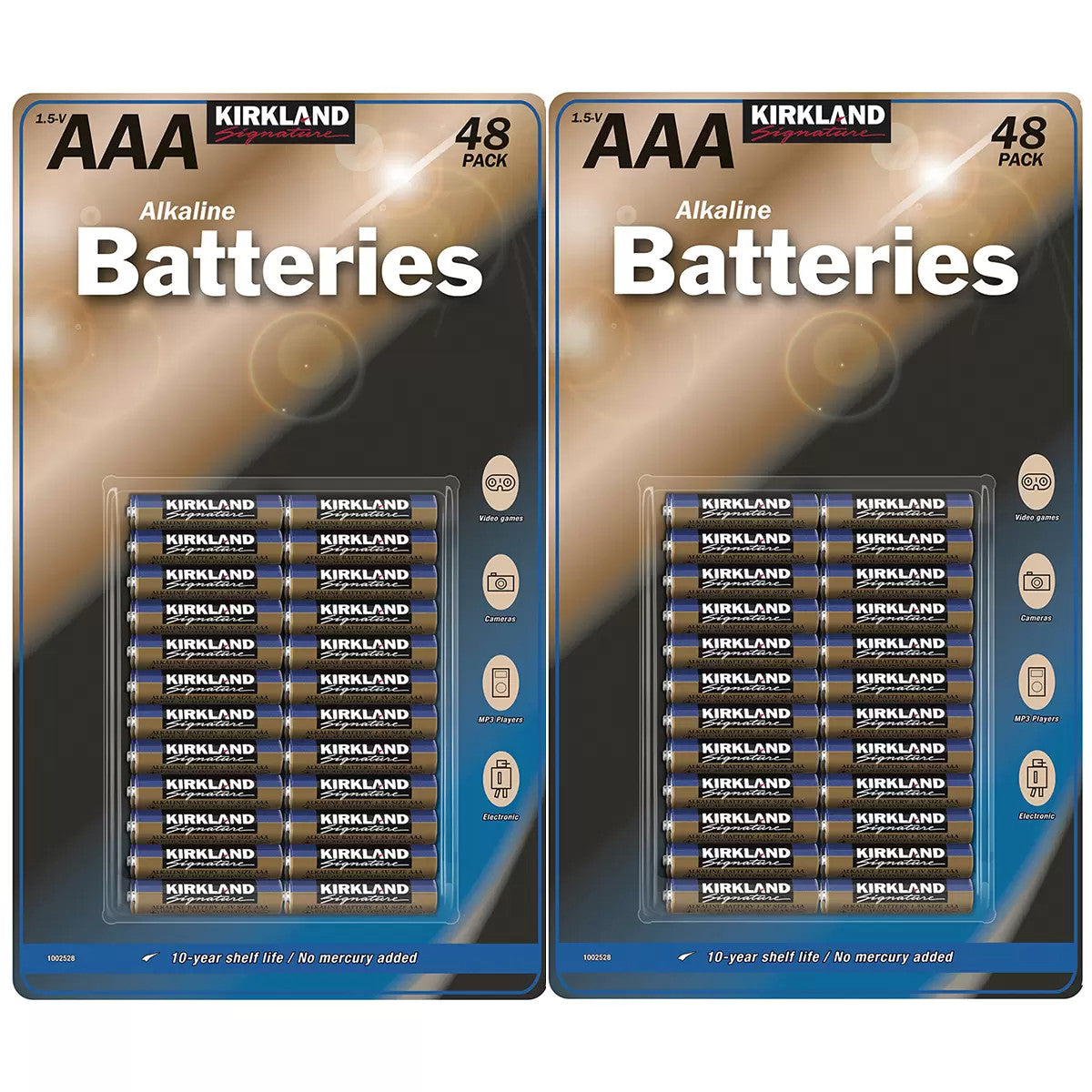 96 x Kirkland AAA 1.5v Alkaline Remote Toy RC Battery Power Preserve Batteries