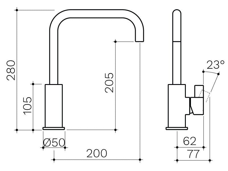 Clark CL10017.B4A Round Blade Sink Mixer Matte Black