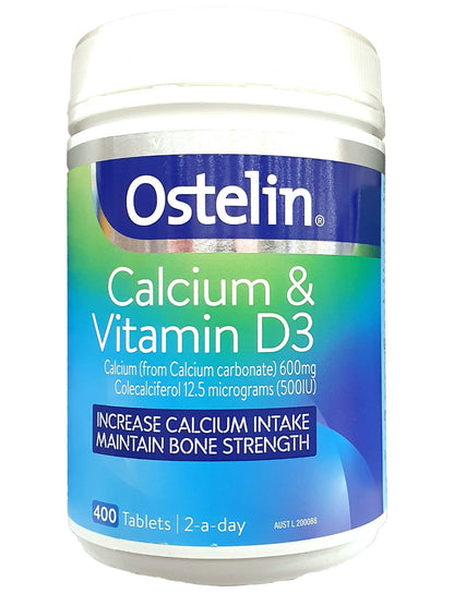 Ostelin Increase Calcium & Vitamin D3 Uptake Maintain Bone Strength 400 Capsules