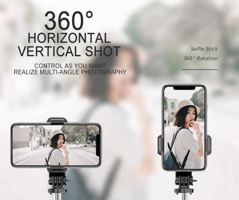TEQ P70 Bluetooth Selfie Stick Tripod Portable Extendable Selfie Stick w/ Remote
