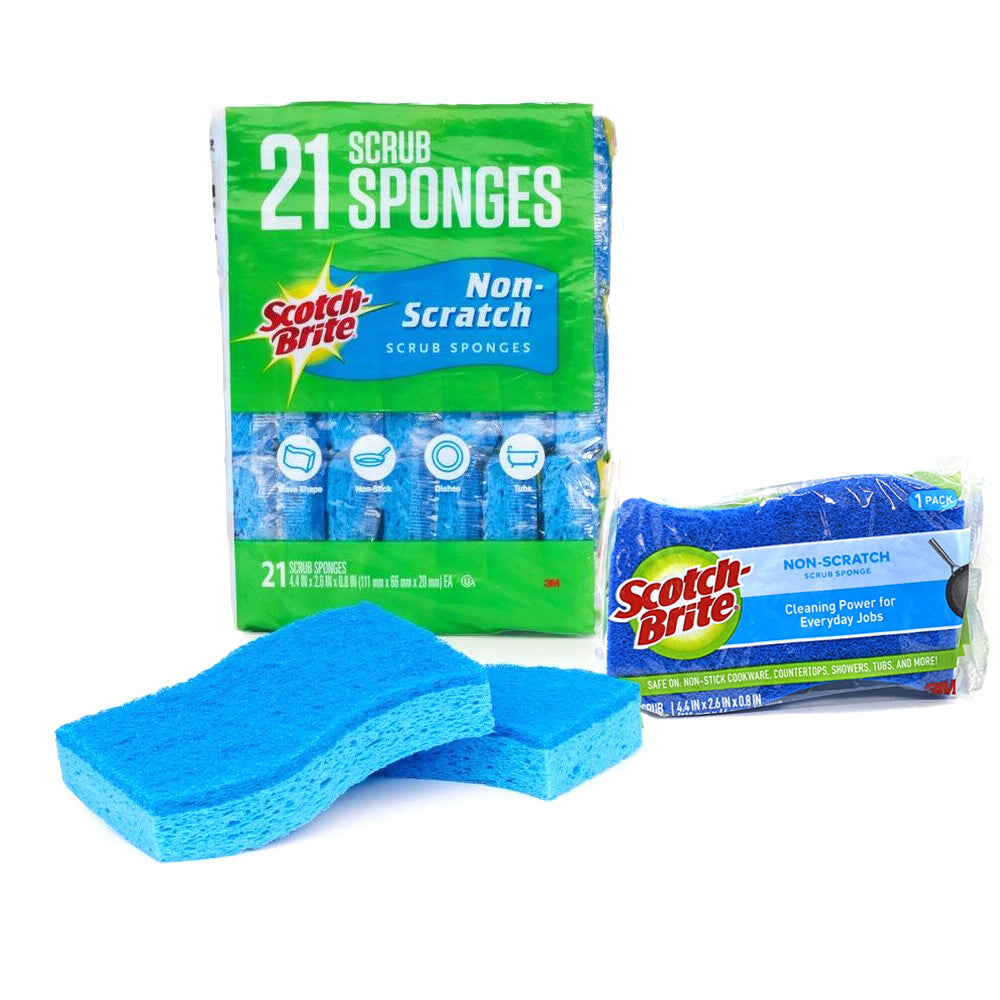 3M Scotch Brite Kitchen Heavy Duty Non-Scratch Scrub Mix Scourer Sponge Cleaner