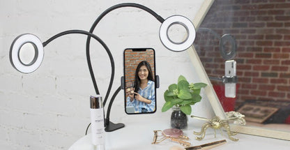 Cygnett V-Dual Classic 2-in-1 Dual Ring Light Phone Holder & 5000mAh Power Bank