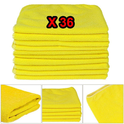 36 Soft Plush Microfiber Glass Drying Cloth Car Cleaning Towels 40.6 x 40.6 cm