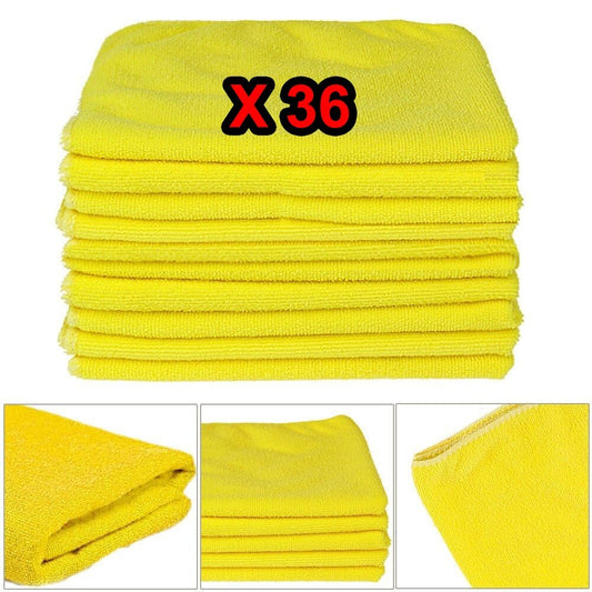 36 Soft Plush Microfiber Glass Drying Cloth Car Cleaning Towels 40.6 x 40.6 cm