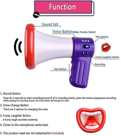 STOBOK Big Mouth Funny Voice Changer Microphone Megaphone Recorder Toy for Kids
