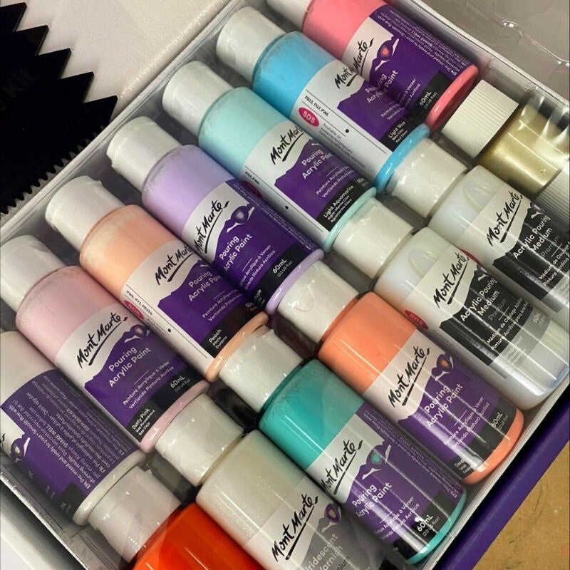 Mont Marte 72 Piece Premium Paint Experience Kit Pouring Paint Set Creative Art