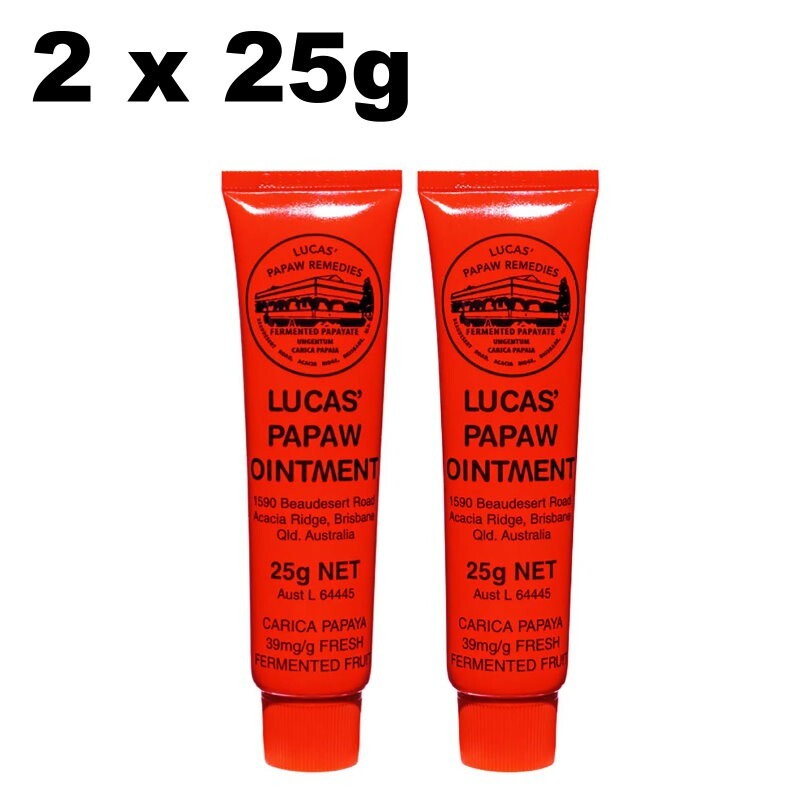 100% Lucas' Papaw Ointment Paw Paw Cream Handy Tube 25g Aussie Made