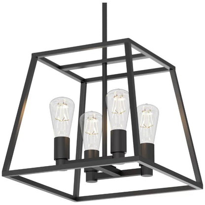 Artika Carter Square 4-Light Chandelier LED Celling Light Adjustable Height