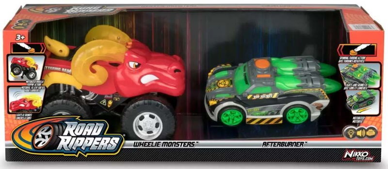 Nikko Road Rippers Wheelie Monsters Bull & Illuminator or Afterburner