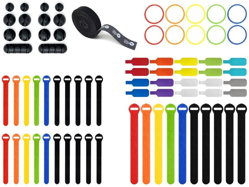 Wrap-It Storage 75 PCs Ultimate Cable Management Value Pack For Home, Office