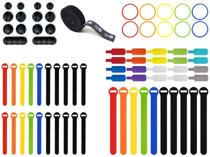 Wrap-It Storage 75 PCs Ultimate Cable Management Value Pack For Home, Office