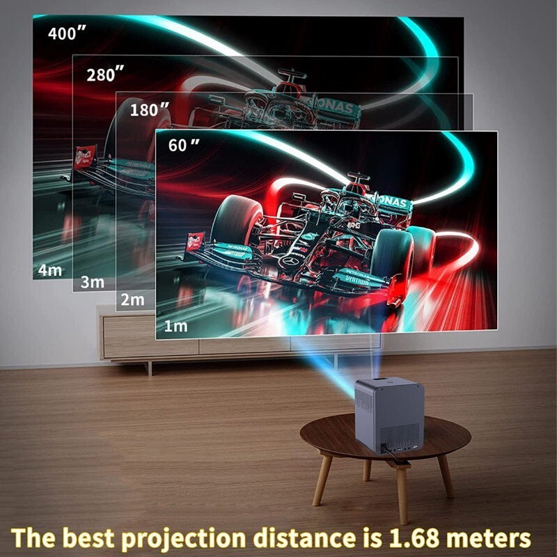 Topleo 5G WiFi Bluetooth 1080P Portable Projector Supported 400" Home & Outdoor
