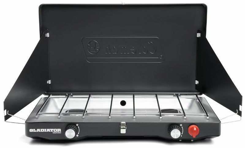 Coleman Gladiator Propane Gas 2 Adjustable Burner Camping Stove with 3/8" Hose