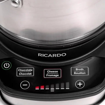 Ricardo 11 Pieces Electric Fondue & Hot Pot Set 3L with 8 Color-Coded Forks
