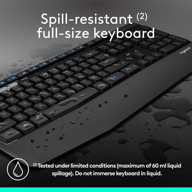 Logitech Comfort MK345 Wireless Keyboard and Mouse Plus H340 USB Headset Bundle