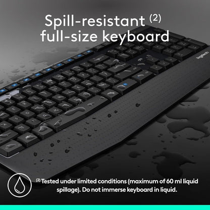 Logitech Comfort MK345 Wireless Keyboard and Mouse Plus H340 USB Headset Bundle
