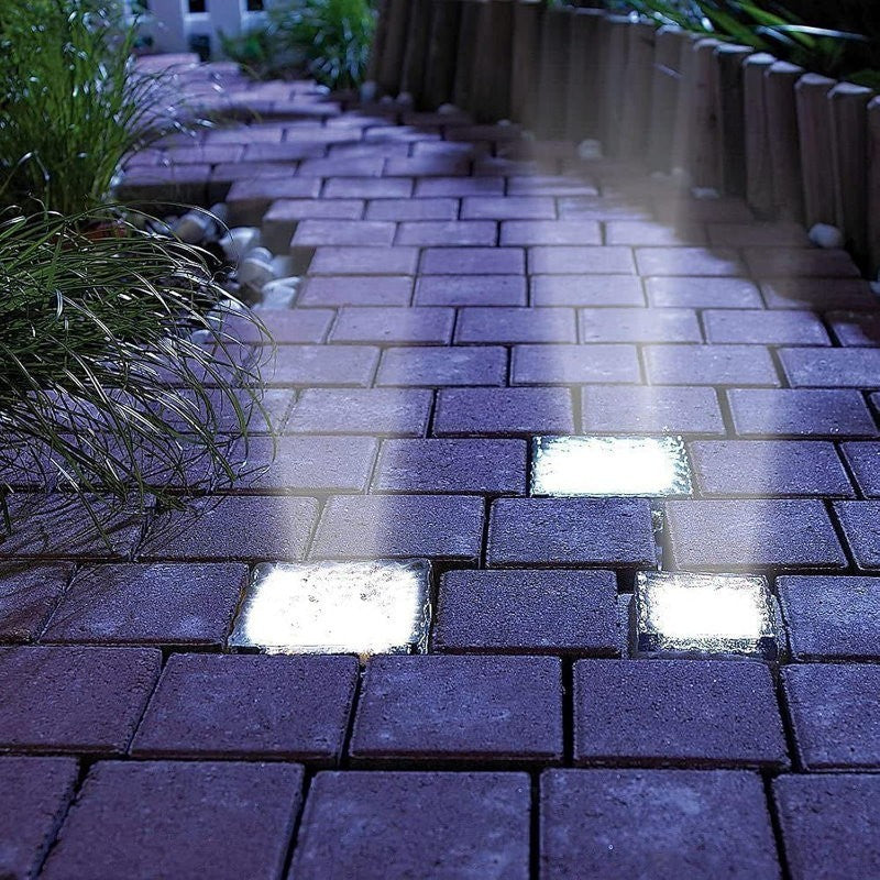 Dais 6-Pack Outdoor Waterproof Solar Brick Light Ice Cube for Garden, Pathway