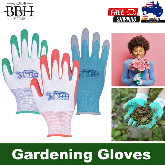 Groupe BBH Latex Foam Comfort Grip Breathable Durable Gardening Gloves for Women