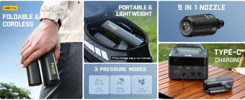 Fanttik K100 Flip Foldable Portable Cordless Electric Pressure Washer Gun