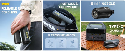 Fanttik K100 Flip Foldable Portable Cordless Electric Pressure Washer Gun