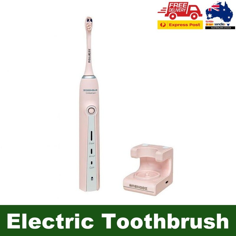 ZOOMSUM Rechargeable Powerful Sonic Cleaning Electric Toothbrush Pink - Express