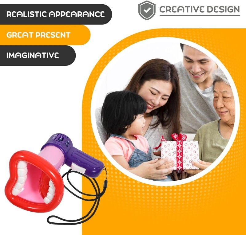 STOBOK Big Mouth Funny Voice Changer Microphone Megaphone Recorder Toy for Kids
