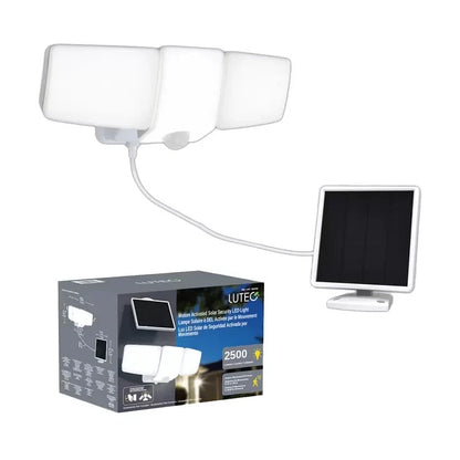 Solar 3 Motion Sensor LED Security Floodlight 2500 Lumen Garden Outdoor Light