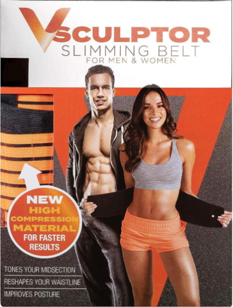 VSculptor Waist Trainer Sweat Belt / Slimming Belt Faster Result For Men & Women