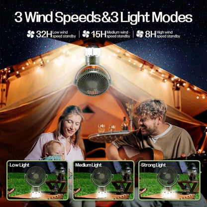 LittleDayz 3-in-1 Battery Powered Fan, LED Lantern & Power Bank Remote Control