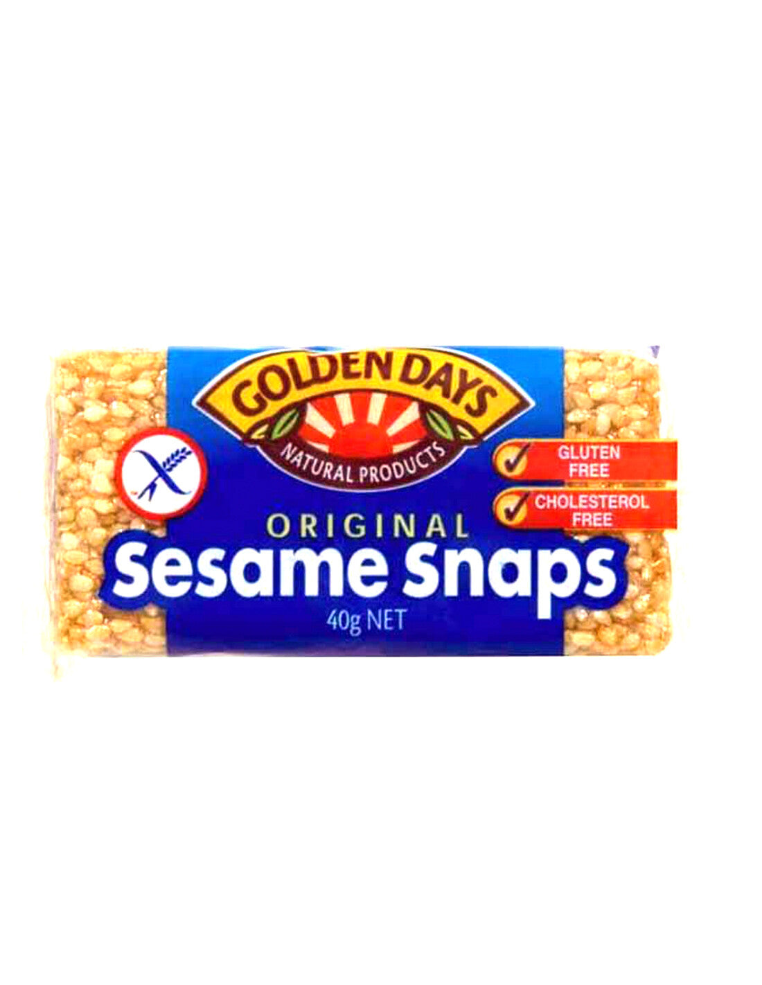 Golden Days Sesame Snaps 36x40g Natural Ingredient Gluten Free Kids School Snack