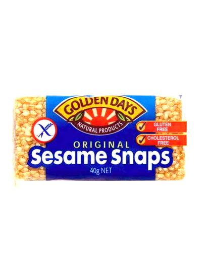 Golden Days Sesame Snaps 36x40g Natural Ingredient Gluten Free Kids School Snack