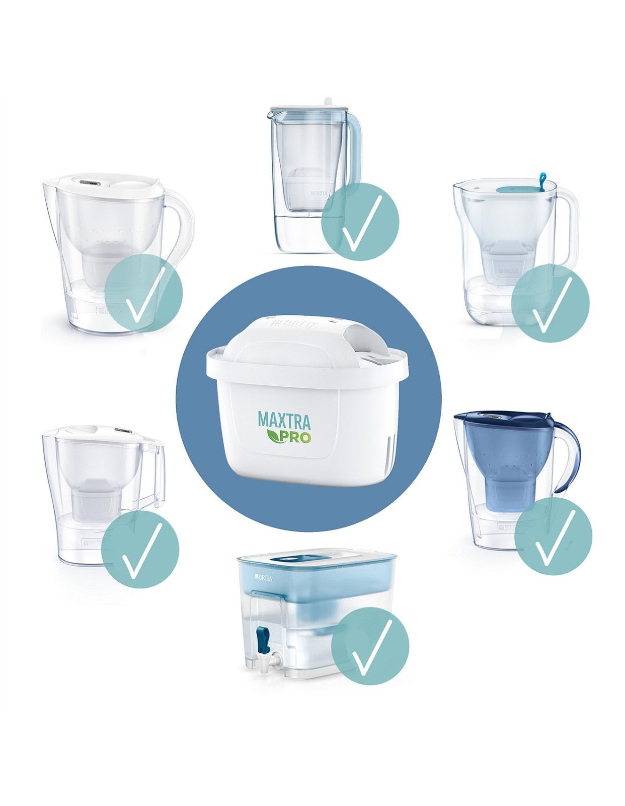 Brita Maxtra Pro Replacement Water Filter Cartridges Reduce Chlorine Lead 8 Pack