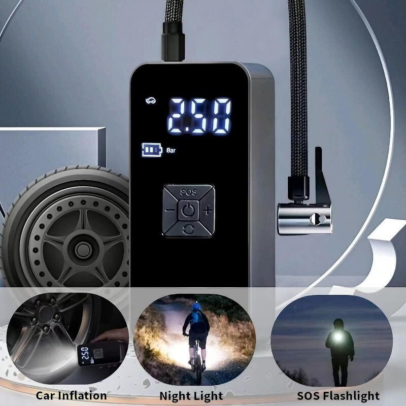 RunnieSheng Portable Tire Inflator Air Compressor Inflatable Pump Car Bike Ball