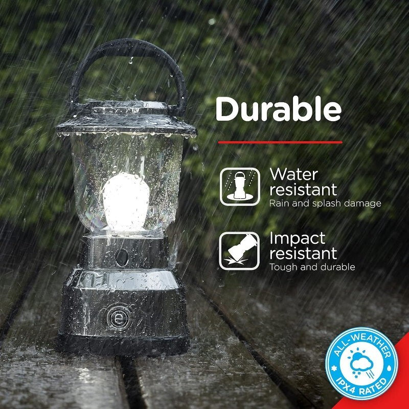 GE Enbrighten IPX4 Water-Resistant Impact-Resistant Dimmable LED Camping Lantern