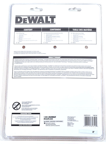 DeWALT  1/4" Drive 50 Piece Mechanics Socket Bits 72 Tooth Ratchet Tool Set Kit