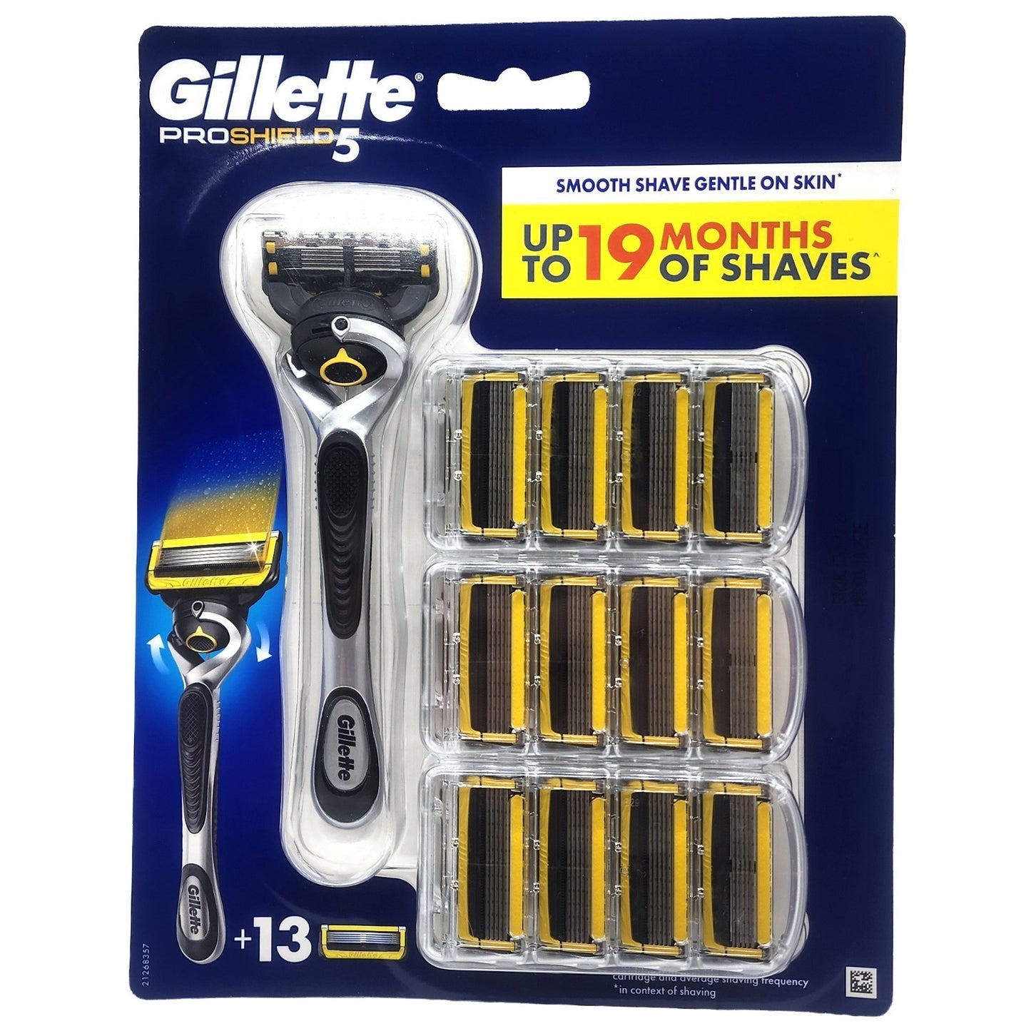 Gillette Fusion Proshield 5 Razor Handle With 13 Razor Blade Refill Cartridges