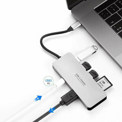 HYD-9822T 7-in-1 USB C Hub with 4K HDMI, USB3.0, USB2.0, SD, Micro SD, PD
