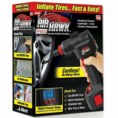 Air Hawk / Air Work Pro Automatic Cordless Tire Inflator Portable Air Compressor