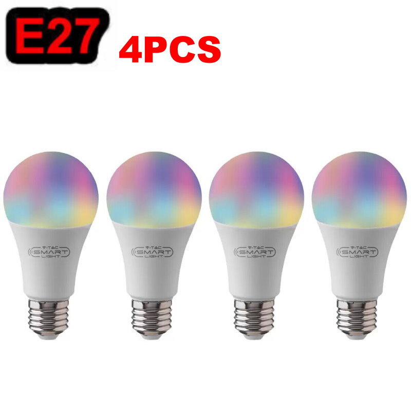 V-TAC Bluetooth Smart RGB LED Light Bulb A60 E27 or B22 - App or Voice Control