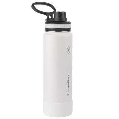 ThermoFlask Stainless Steel Vacuum Sealed Drink Bottle 710ml White & Pink 2 Pack