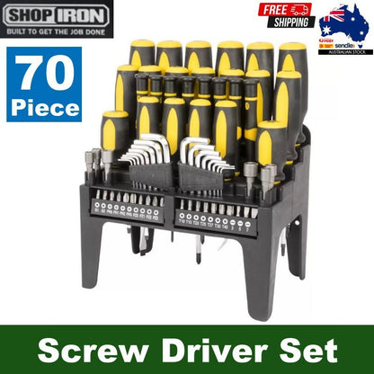 Shop Iron 70 Pieces Screw Driver Set PH, SL And Star With Plastic Storage Rack