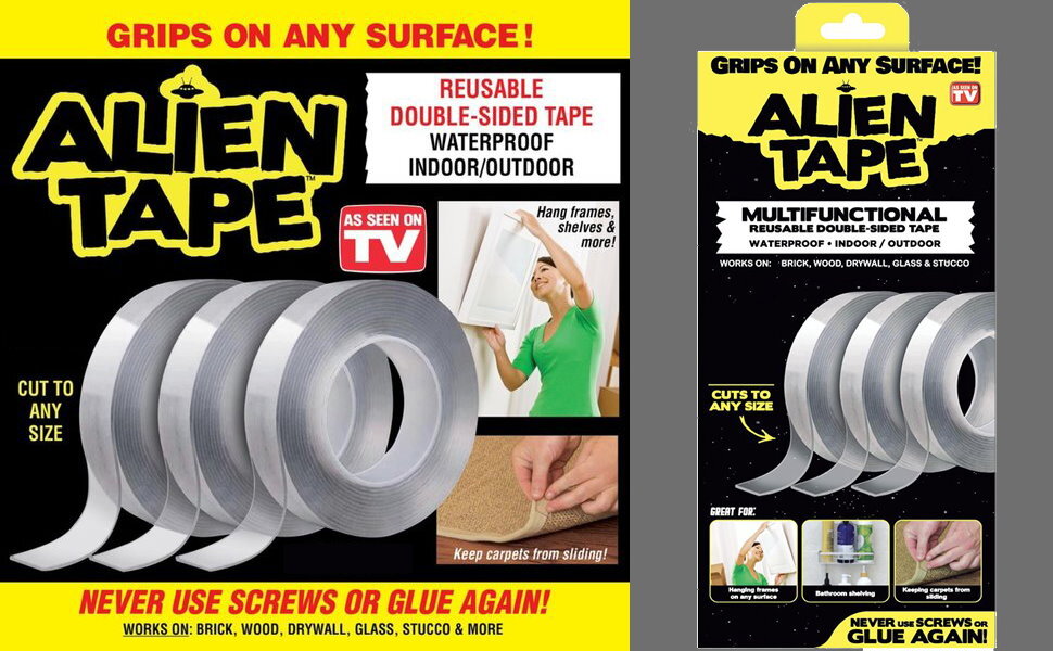 Alien Tape Nano Double Sided Tape Multipurpose Removable Adhesive Hold 7.94kg