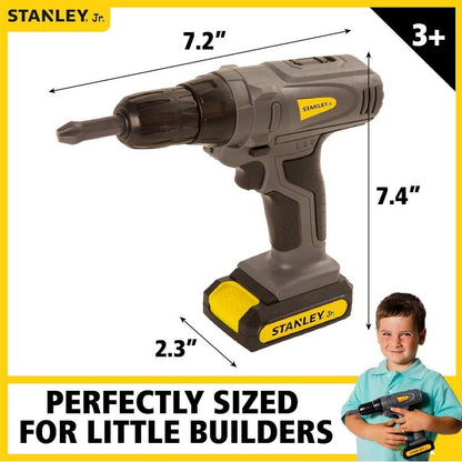 Stanley Jr. 18-Piece Role Play Toy Battery Power Tool Set Sound & Light for Kids