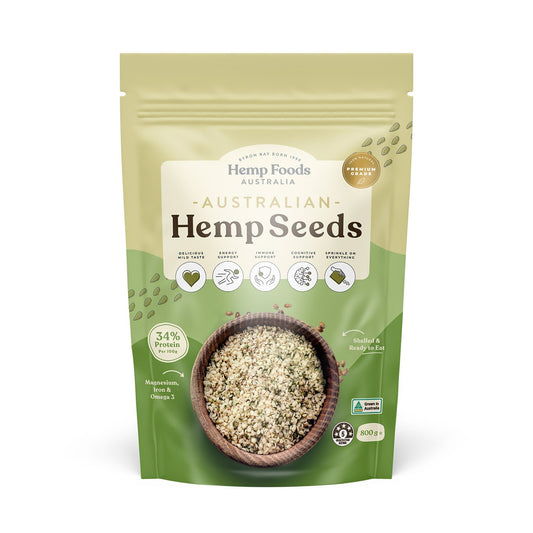Essential Hemp Australian Hulled Hemp Seed 800g Gluten Dairy Free Vegan Friendly