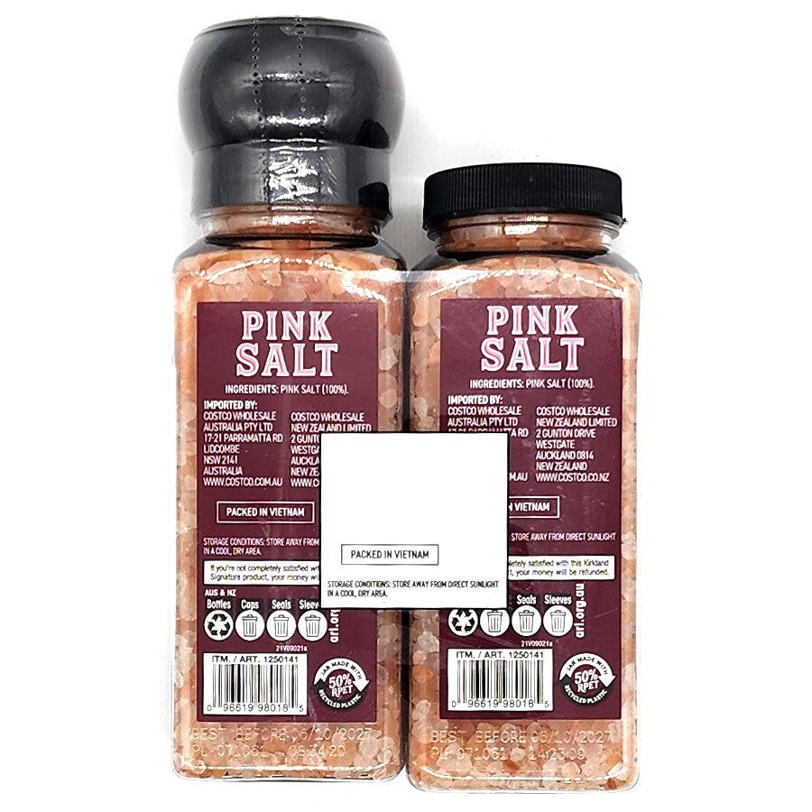 737g Himalayan Pink Salt Grinder + Refill 100% Natural Coarse Crystal Rock Salt
