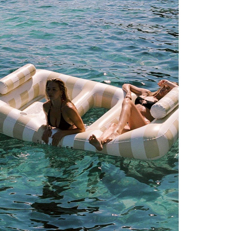 Coconut Grove Luxe Twin Hammock Float 2-Person Pool Float with Mesh Hammock