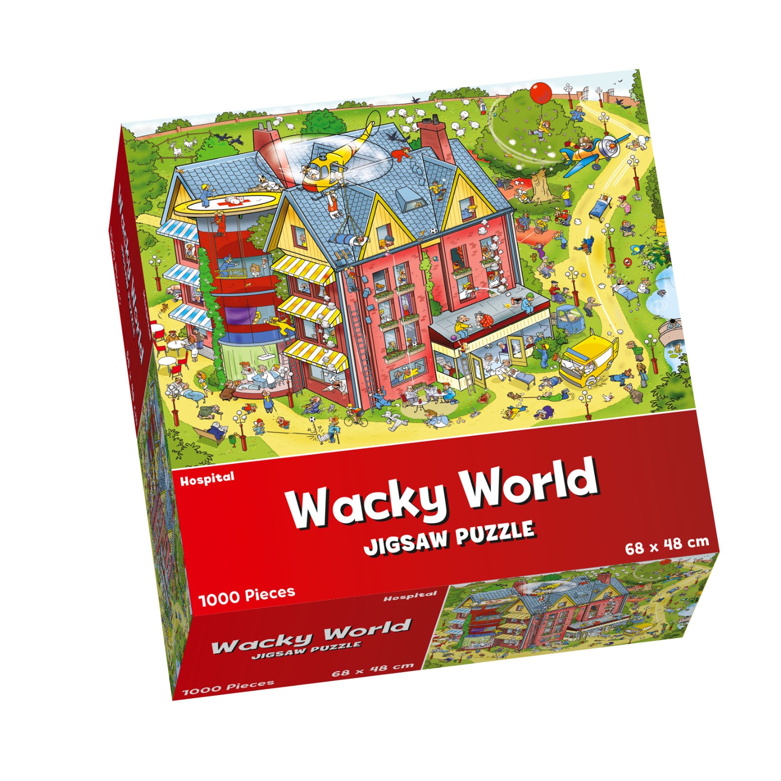 1000 Piece Jigsaw Puzzle 68cm x 48cm Wacky World Different Design Village Farm