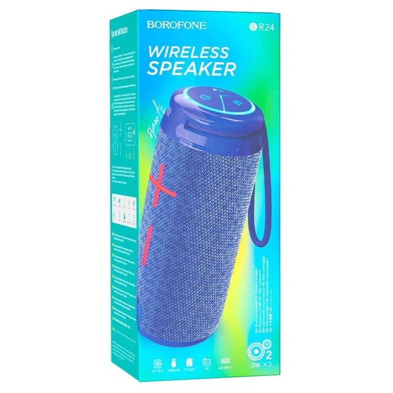 Borofone BR24 Fashion Sports Portable Bluetooth Speaker 2x5W, TWS/FM/USB/TF/AUX